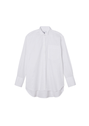G. Label by goop Ali Oversize Tux Shirt in White, X-Small