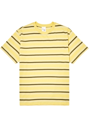 Nudie Jeans Leffe Striped Cotton T-shirt - Yellow