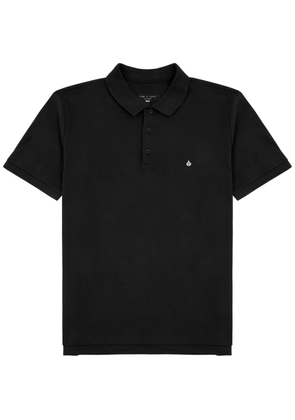 Rag & Bone Interlock Cotton Polo Shirt - Black - S