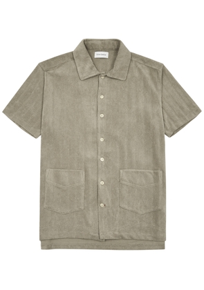 Oliver Spencer Cuban Ribbed Terry Shirt - Grey - L