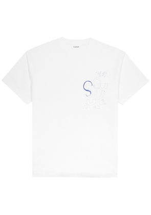 Soulland Scribble Logo-print Cotton T-shirt - White - XL