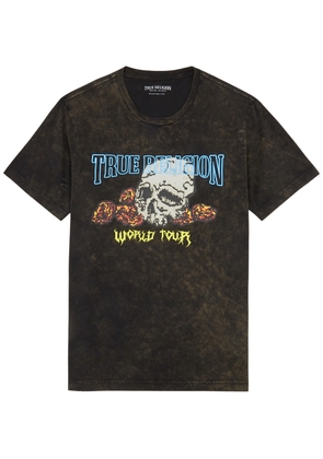 True Religion Printed Logo Cotton T-shirt - Black - S
