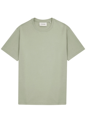 Frame Logo-embroidered Cotton T-shirt - Light Green - S