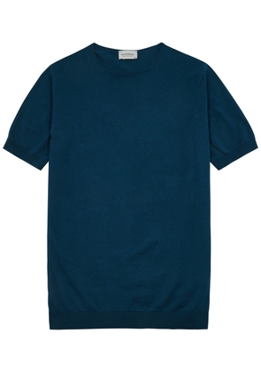 John Smedley Belden Knitted Cotton T-shirt - Indigo - L