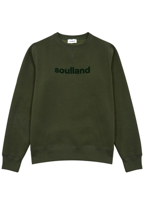 Soulland Bay Logo Cotton-blend Sweatshirt - Green - XL