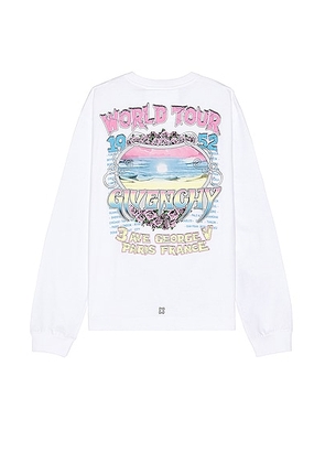 Givenchy Boxy Fit Long Sleeves Tee in White - White. Size L (also in M, S).