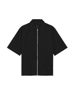 Givenchy Short Sleeve Boxy Fit Zipped Shirt in Black - Black. Size 40 (also in 38, 39, 41, 42).