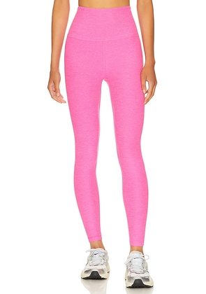 Beyond Yoga Spacedye Caught In The Midi High Waisted Legging in Pink. Size M, S, XL, XS.