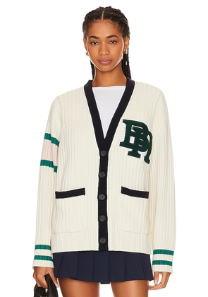 BEVERLY HILLS x REVOLVE Collegiate Cardigan in White. Size S, XS.