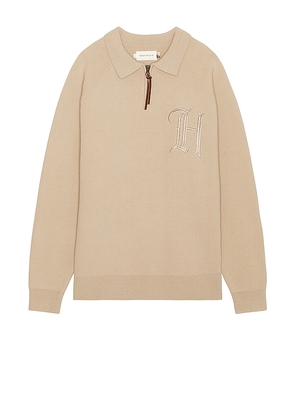 Honor The Gift Htg Zip Henley in Tan. Size M, S, XL/1X.
