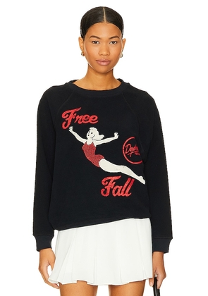 DAYDREAMER Free Fall Reverse Sweatshirt in Black. Size M.