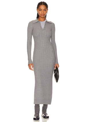 BEVERLY HILLS x REVOLVE Midi Cable Dress in Grey. Size M, S, XL.