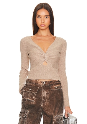 ASTR the Label Rylee Sweater in Tan. Size XL, XS.