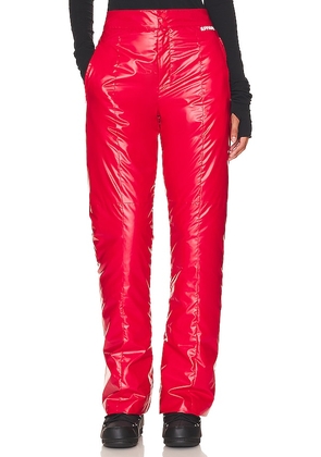 Apparis Jo Vinyl Pants in Red. Size M, S, XL.