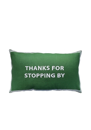 Chefanie Thanks For Stopping By Pillowcase in Green.