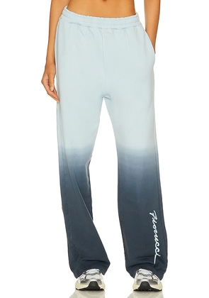FIORUCCI Ombre Squiggle Logo Oversized Joggers in Blue. Size M, S, XL.
