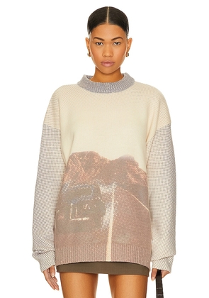 FIORUCCI On The Road Jumper in Light Grey. Size M, S, XL, XS.