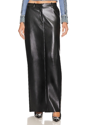 Amanda Uprichard X Revolve Dossi Faux Leather Maxi Skirt in Black. Size S, XS.