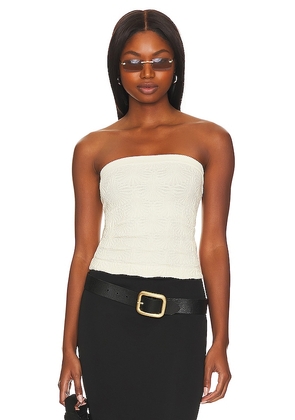 Free People Love Letter Tube Top in Ivory. Size XL.