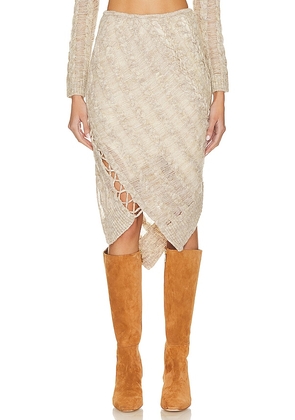 Cult Gaia Saphire Skirt in Cream. Size M, S, XL, XS.