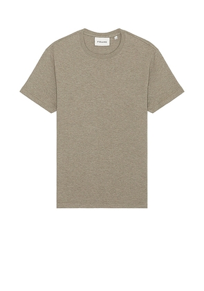 FRAME Duo Fold Short Sleeve Tee in Taupe. Size XL/1X.