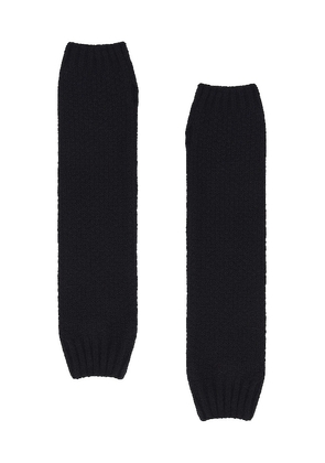 Free People Amour Knit Arm Warmers in Black.