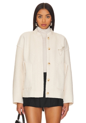 Free People Willow Bomber in Ivory. Size M, S.