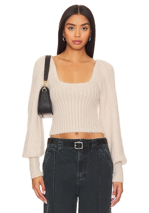 Free People Katie Pullover in Beige. Size M, S, XL.