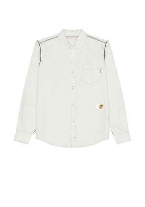 Advisory Board Crystals Oxford Shirt in White. Size S, XL/1X.