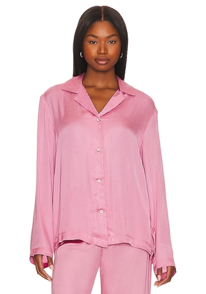 DONNI. Silky Shirt in Pink. Size M, S, XS.