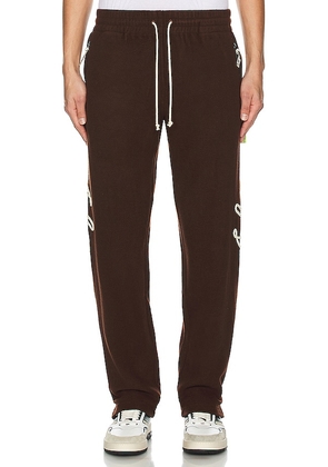 Advisory Board Crystals Wool Track Pant in Brown. Size M, S, XL/1X.