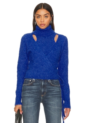 ASTR the Label Natasha Sweater in Blue. Size M, S, XL, XS.