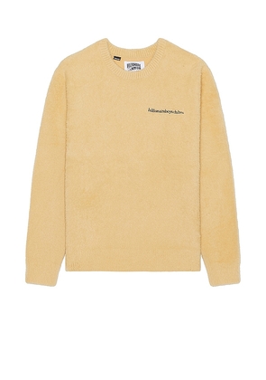 Billionaire Boys Club Fuzz Knit Sweater in Yellow. Size S, XL/1X.