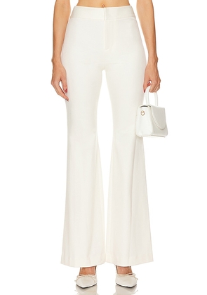 Alice + Olivia Deanna High Rise Boot Pant in White. Size 12, 14, 8.