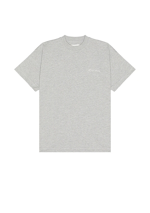 FLANEUR Signature T-shirt in Grey. Size M, S, XL/1X, XXL/2X.