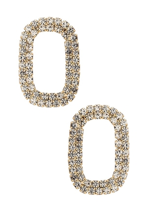 Ettika Charity Earrings in Metallic Gold.
