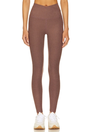 Beyond Yoga Spacedye At Your Leisure High Waisted Midi Legging in Brown. Size S, XS.