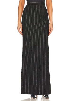 The Andamane Nada Extra Long Maxi Skirt in Black. Size 42.