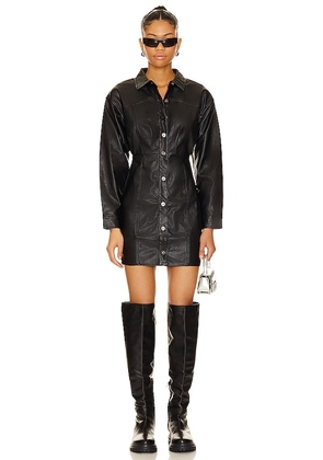 Free People x REVOLVE Amber Faux Leather Mini in Black. Size 10, 12, 2, 4, 6, 8.