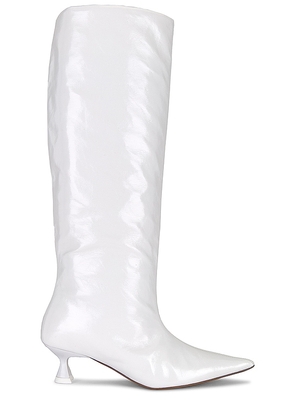 Ganni Soft Slouchy Boot in Ivory. Size 38, 39.