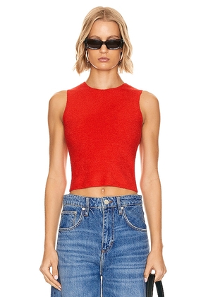 Alice + Olivia Amity Sleeveless Top in Red. Size XS.