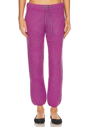 MONROW Wool Sweatpants in Purple. Size M, S, XL, XS.