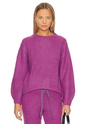 MONROW Wool Sweater in Purple. Size M, S, XL, XS.