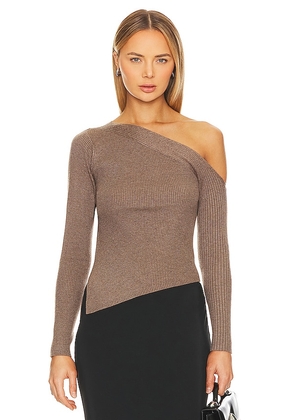 ASTR the Label Aldari Sweater in Chocolate. Size XL.