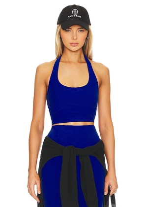 Beyond Yoga Spacedye Well Rounded Cropped Halter Tank in Royal. Size M, S, XL.
