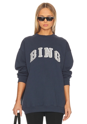 ANINE BING Tyler Bing Sweatshirt in Navy. Size M, S, XL, XS.