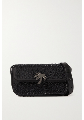Palm Angels - Crystal-embellished Leather Phone Case - Black - One size