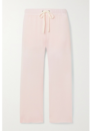 James Perse - Cropped Supima Cotton-terry Track Pants - Pink - 0,1,2,3,4