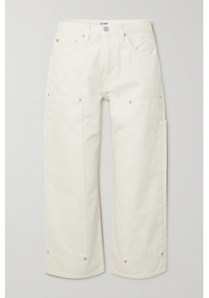 RE/DONE - The Shortie Cropped Mid-rise Wide-leg Jeans - White - 24,25,26,27,28,29,30
