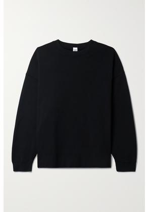 RE/DONE - + Hanes Oversized Cotton-jersey Sweatshirt - Black - XS/S,M/L